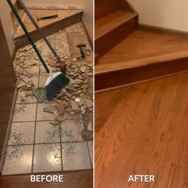 Solid Hardwood Gives Staircase Stylish Makeover